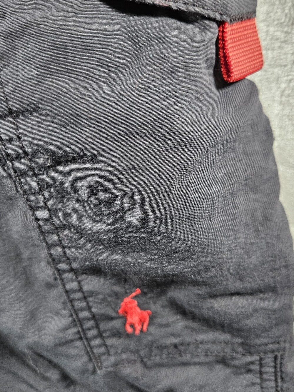 Polo Ralph Lauren Swim Trunks Mens Large Grey Cargo Pocket Pony